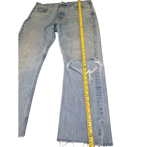 AGOLDE Womens Jeans Size 31 Cherie High Rise Light Wash Straight Leg Distressed‎ - Picture 6 of 11